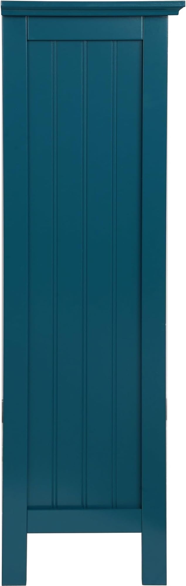 eHemco 3 Tier Bookcase with 2 Arched Supports, 40 Inches, Blue
