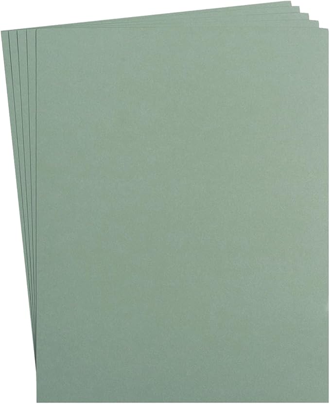 30 sheets Cardstock Paper 8 1/2 x 11 Inches for Crafts and Invitations (Sage Green)