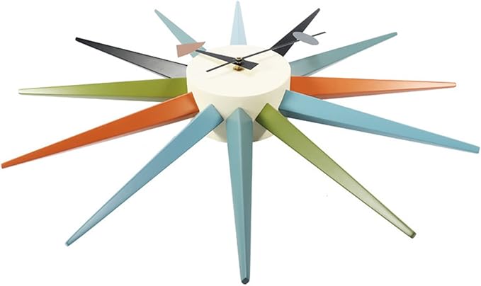 Wall Clock Wall Clock Multicolor Modern Wall Clock, Silent Non-Ticking Battery Operated Decorative Clock, Minimalistic and Stylish, Aluminium Pointer, for Living Room Bedrooms Office Kitchen