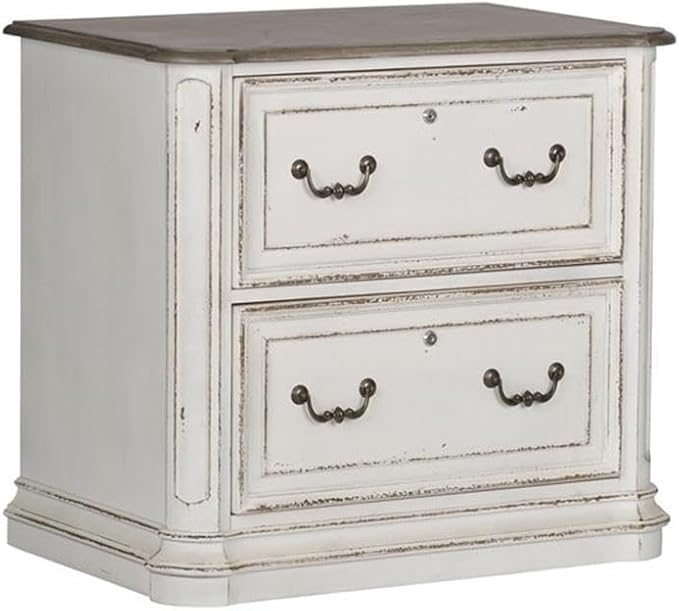 Liberty Furniture Magnolia Manor Media Lateral File for Home Office, W34" x D22" x H31", White