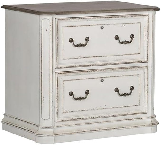 Liberty Furniture Magnolia Manor Media Lateral File for Home Office, W34" x D22" x H31", White