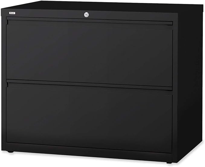 Lorell 2-Drawer Lateral File, 42 by 18-5/8 by 28-1/8-Inch, Black