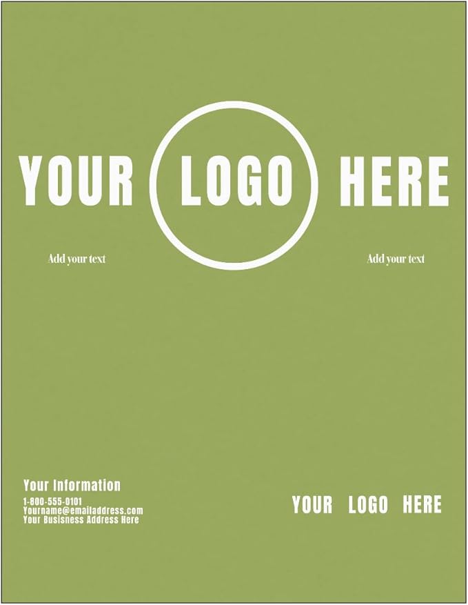 LUXPaper Custom Printed 8.5" x 11" Paper | Customizable Letterhead | Personalized Logo & Text | Letter Size | Avocado Green | 70lb. Text | 100 Qty