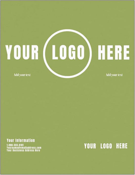 LUXPaper Custom Printed 8.5" x 11" Paper | Customizable Letterhead | Personalized Logo & Text | Letter Size | Avocado Green | 70lb. Text | 100 Qty