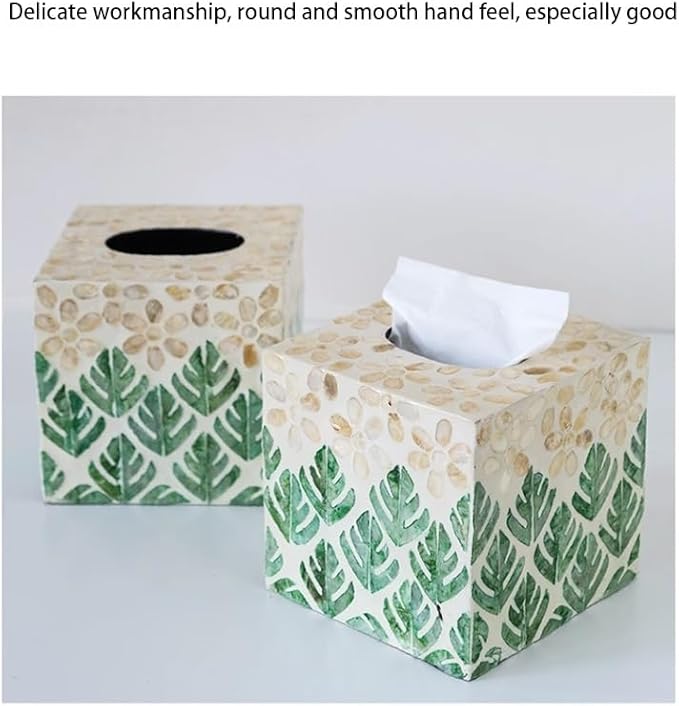 Stylish Tissue Box Toilet Paper Storage Box Shell Tissue Box and Modern Desktop Decoration for Bathroom Vanity Countertop Office Desk Gift Modern Tissue Box (Color : Multi-Colored, Size : Multi-Colo