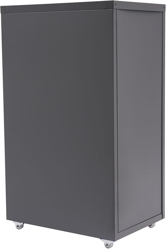 Metal Filing Cabinet with Wheels, 5 Drawers Mobile Storage Cabinet Small Printer Stand Vertical Organizer for Home Office