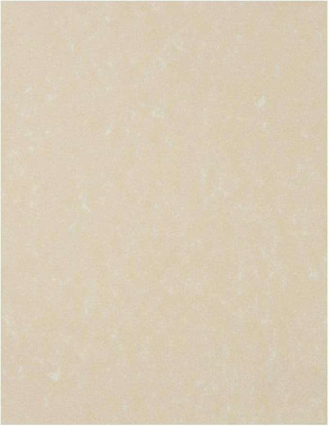 LUXPaper Custom Printed 8.5" x 11" Parchment Paper | Personalized Logo & Text | Letter Size | Cream | 60lb. Text | 200 Qty