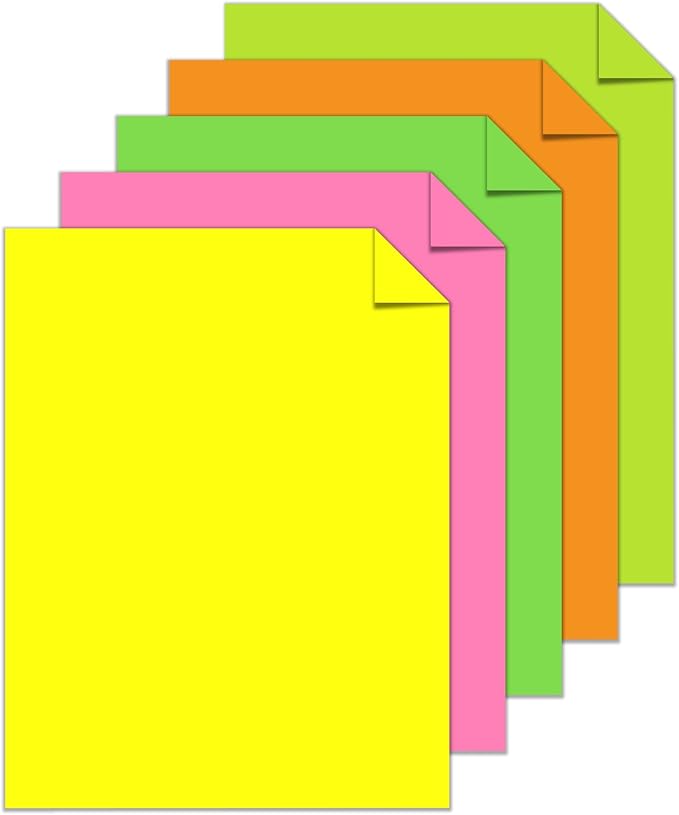 Bright Color Paper, Neenah Astrobrights®, Letter Paper Size, 24 Lb, Assorted Colors, Ream of 500 Sheets