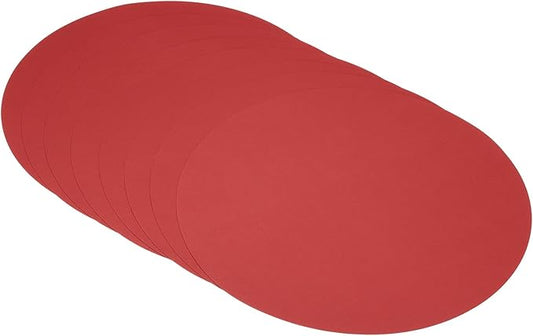 PATIKIL 9.8-inch Round Cardboard Paper, 20 Pcs 200GSM Blank Disc Circles Slices Cutouts Paper for Party Decorations DIY Craft Arts Drawing Painting Writing, Red