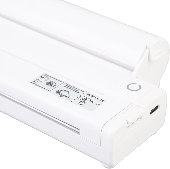 Yoidesu Inkless Portable Printer for Travel,Printers for Home Use,Wireless Thermal Printer with Bluetooth,Printable Paper Width 210 218mm Wide,Compatible with Android for Home Office (White)