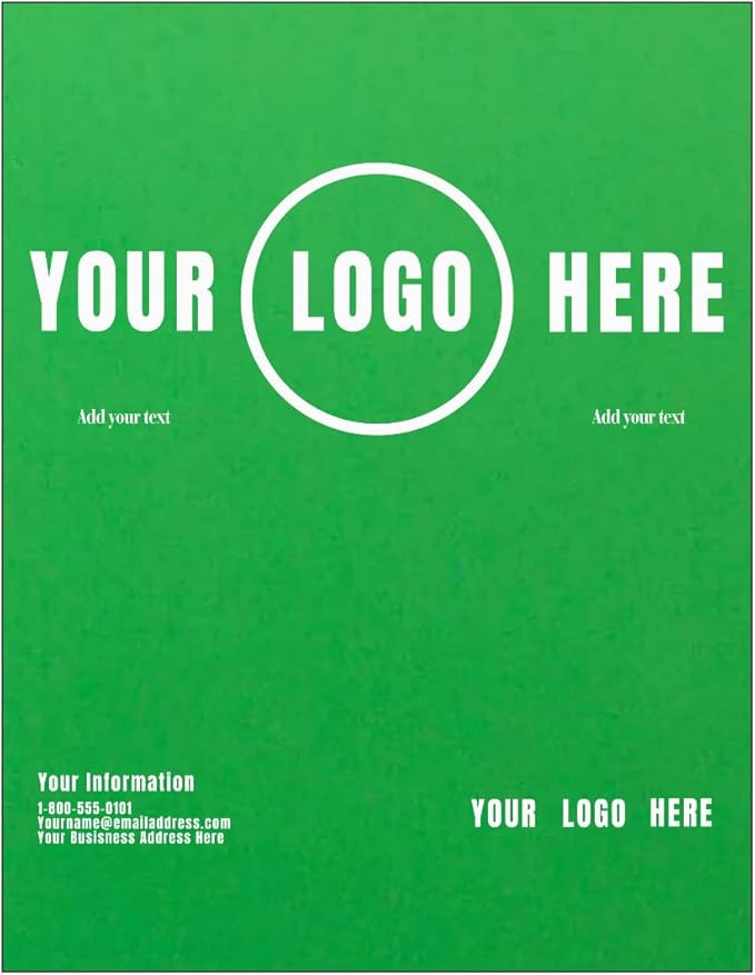 LUXPaper Custom Printed 8.5" x 11" Paper | Customizable Letterhead | Personalized Logo & Text | Letter Size | Holiday Green | 80lb. Text | 100 Qty