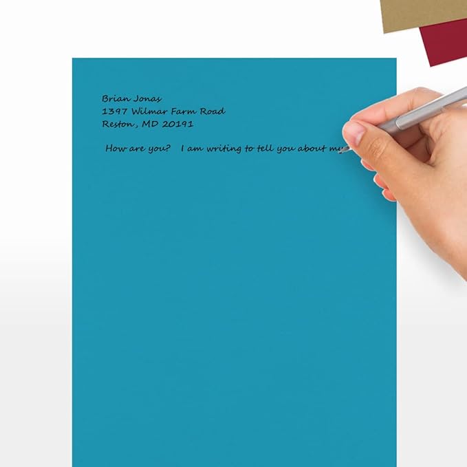 LUXPaper 8.5" x 11" Paper | Letter Size | Bright Blue | 60lb. Text | 50 Qty