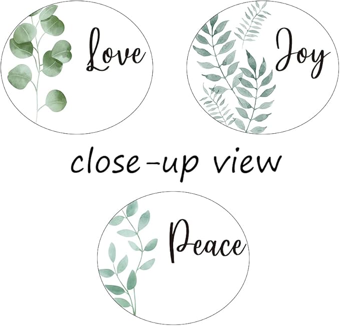 3 Piece Inspirational Wall Art, White Plants Background Picture, Quotes "Love Joy Peace" Canvas Print for Bedroom Decor, Triptych Entrepreneur Painting Framed Artwork for Gym Wall Decor (36"Wx18" H)