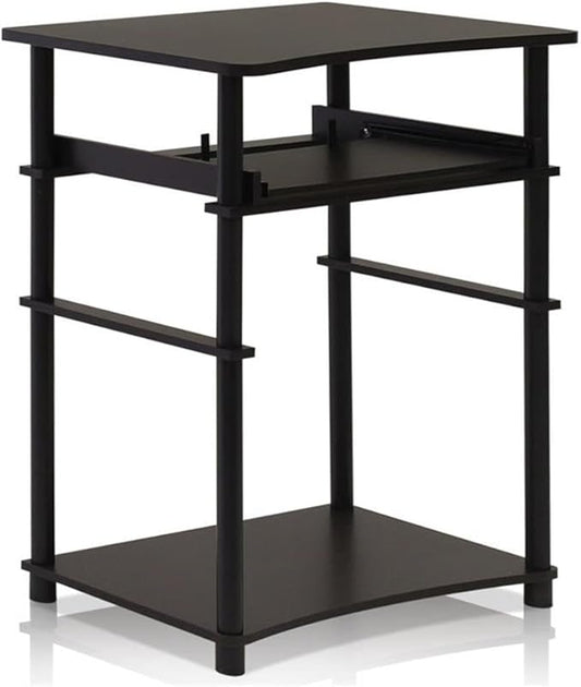 Furinno Home Computer Desk, Espresso/Black
