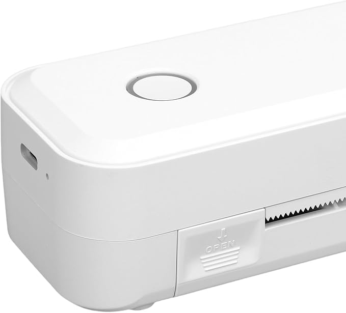 WALFRONT Portable Thermal Printer, 203DPI Resolution Prints in 4-6s, Supports 57-216mm Paper Width, for Home Office School with App