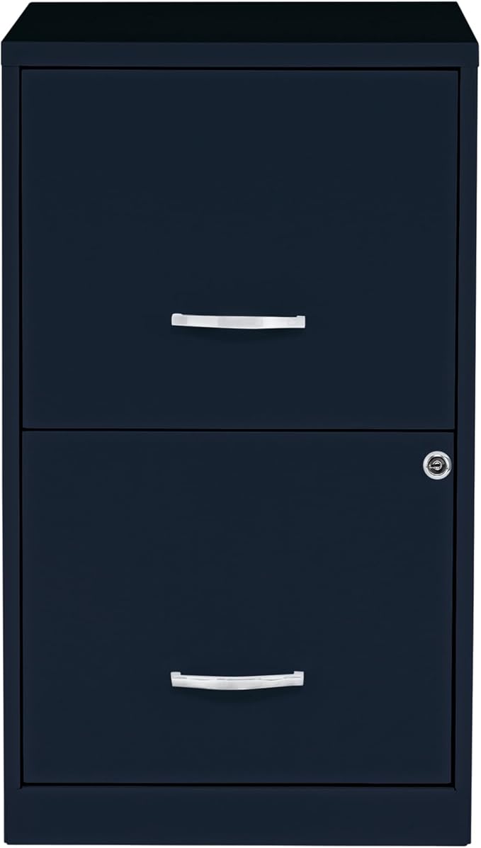 2 Drawer Locking Filing Cabinet | Pre-Assembled Steel Construction | Space-Saving Design is Perfect for Home and Small Office | Letter-Size | Assembled in North America