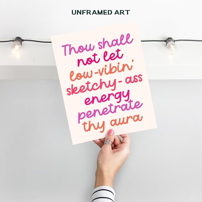 Motivation Quotes Wall Art - Home Office Wall Decor for Women - Positive Quotes Poster - Funny Sayings Wall Decor - Inspiration - Inspirational quote - Zen Wall Art - Funny Print