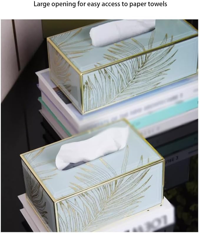 Stylish Tissue Box Waterproof Tissue Box Decorative Tissue Box and Creative Tissue Holder for Bathroom Dressers Offices Gift Bar Decor Bar Modern Tissue Box (Color : Blue, Size : Large) (Blue Large)