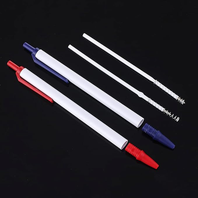 30 pcs 0.7mm Black Color Replaceable Ballpoint Pen Refill School Office Supplies(4.2 inch)