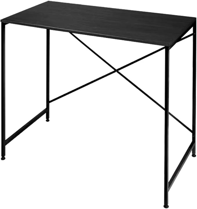 OSJ Desk Dark Computer Desk, Black, 19.9 x 31.5 x 27.6 inches (48 x 80 x 70 cm)