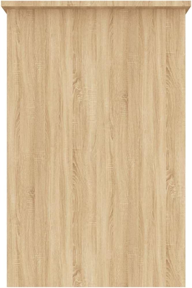 Sonoma Oak Corner Desk, Engineered Wood, 19.7" x 39.4" Compact Computer Desk with Drawer, Rectangular Work Table for Home Office, Study, Beige Finish