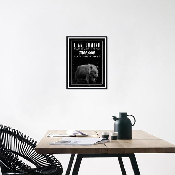 Novatique Inspirational Canvas Wall Art Success Motivational Poster Quotes Wall Decor Inspirational Motivational Posters Inspiring Positive Room Decor for Living Room Office,12 x 16inch