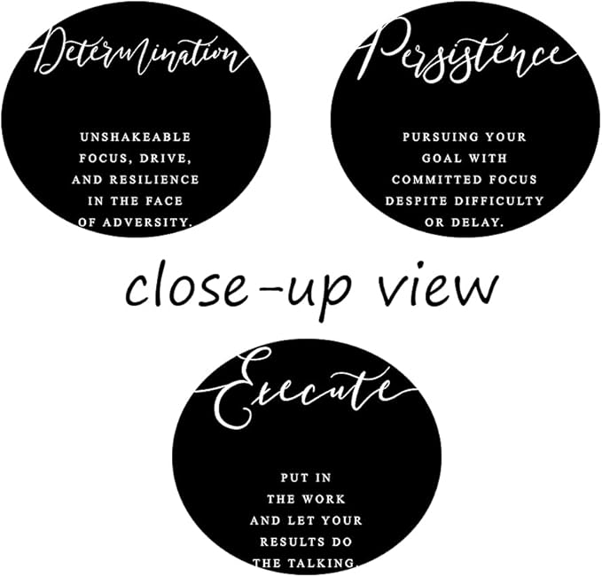 3 Piece Inspirational Wall Art, Black Background Sayings Print Pictures, Quote Motivational Canvas Art for Women Men fo Gift, Triptych Entrepreneur Poster Framed Artwork for Office Decor (48"Wx24" H)