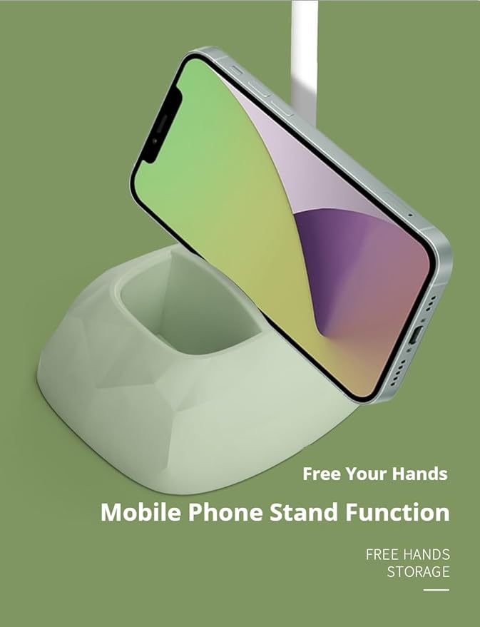 Portable Desk Lamp with Detachable Flashlight, 3 Color Temperature Modes, 1200mAh Battery, Stepless Dimming Brightness Memory - Ideal for Home Office Use (Purple)