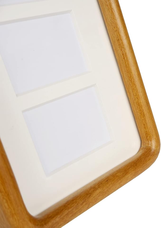 Hans 4"x16" Frames Collage Photo Frame Single Mat with Eight 1.5x2.5 Openings and Satin Solid Frame Horizontal or Vertical(8 Openings)