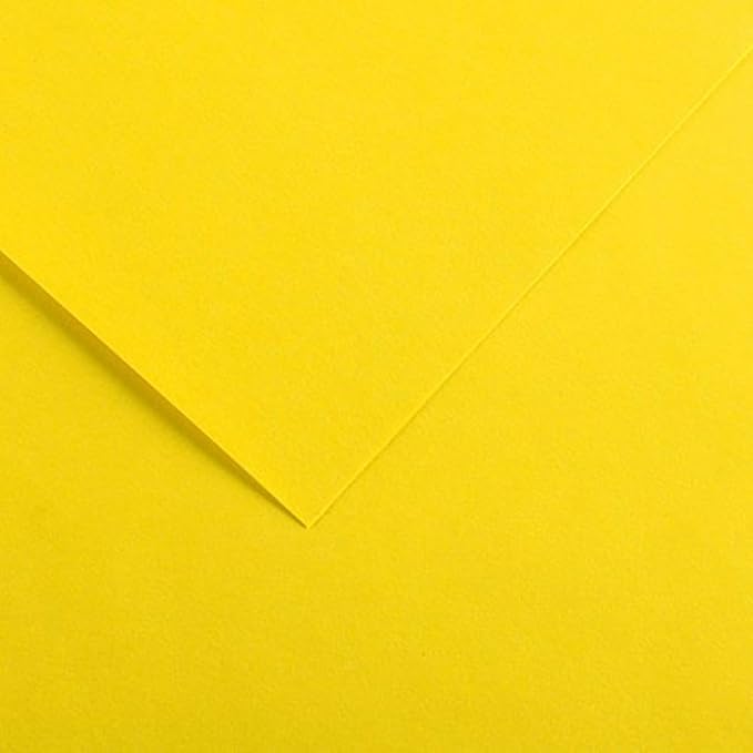 Canson Iris Vivaldi A4 185 GSM Smooth Colour Paper - Canary Yellow (Pack of 50 Sheets)