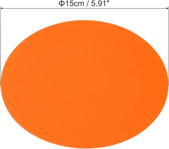 PATIKIL 5.9-inch Round Cardboard Paper, 20 Pcs 200GSM Blank Disc Circles Slices Cutouts Paper for Party Decorations DIY Craft Arts Drawing Painting Writing, Orange