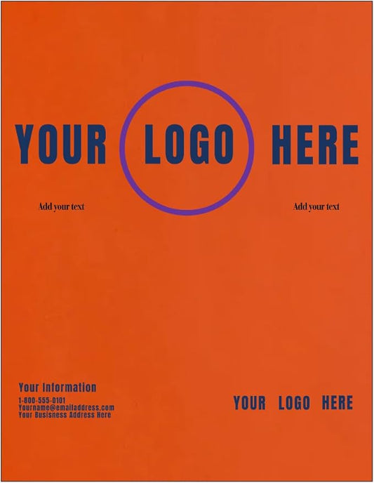 LUXPaper Custom Printed 8.5" x 11" Paper | Customizable Letterhead | Personalized Logo & Text | Letter Size | Mandarin Orange | 80lb. Text | 100 Qty