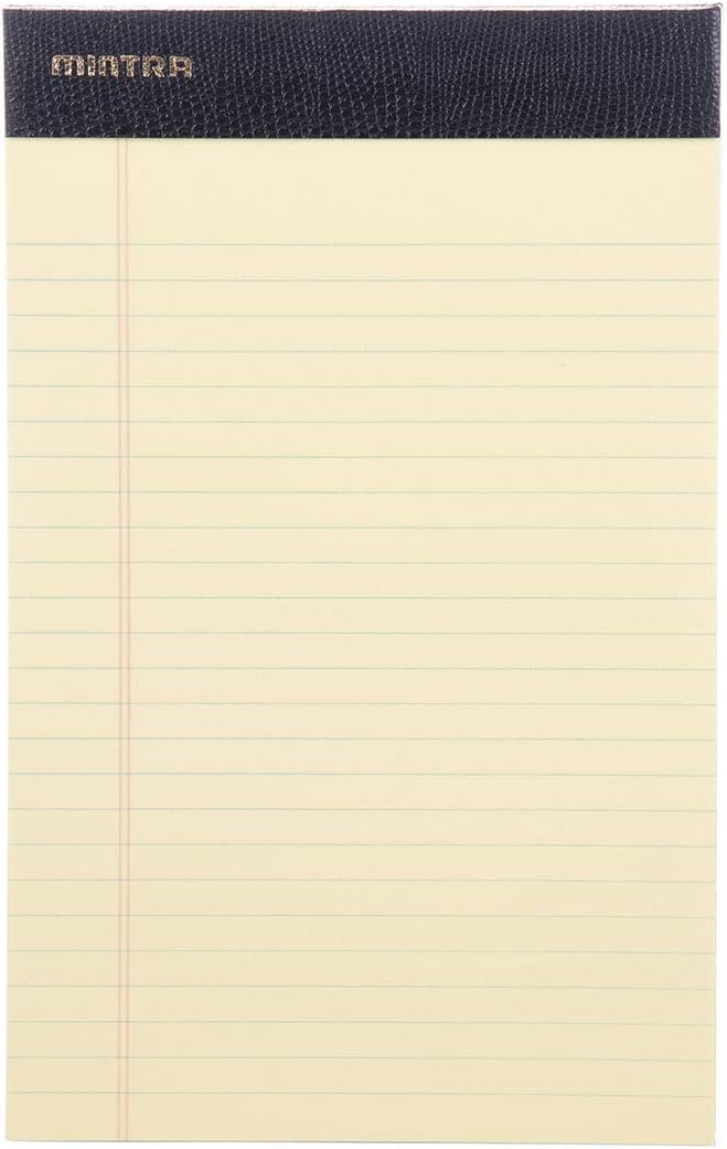 Mintra Office Canary Legal Pads - Premium Quality Heavyweight Paper with Micro-perforated sheets, Smooth-lined paper, Ideal for Office Tasks, Assignments or Notes, Meetings, and Journaling, 6 pack, Yellow Paper, Narrow Ruled, 5"x8"