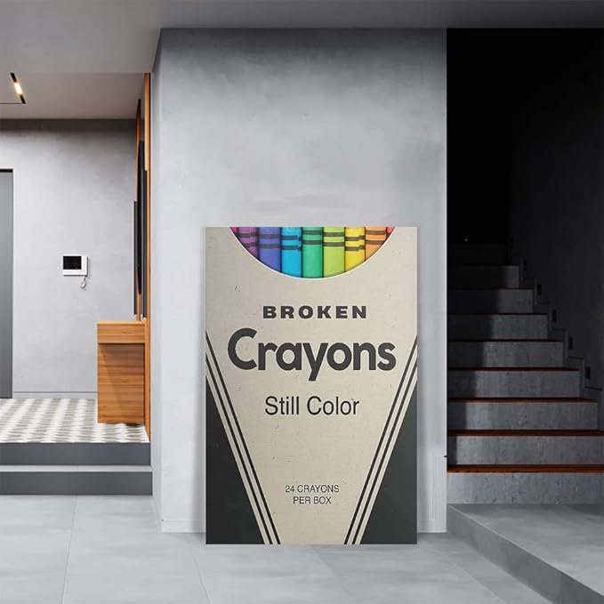 Yatsen Birdge Canvas Wall Art for Office Broken Crayons Still Color Inspirational Quotes Painting Print on Canvas Modern Entrepreneur Room Wall Decor Stretched and Framed Ready to Hang - 24x36 inch