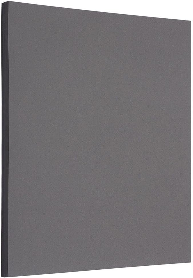 LUXPaper Custom Printed 8.5" x 11" Paper | Customizable Letterhead | Personalized Logo & Text | Letter Size | Smoke Gray | 80lb. Text | 200 Qty