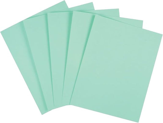 Staples Cover Stock Paper 67 lbs 8.5-Inch x 11-Inch Green 250/Pack, For Office, School & Home