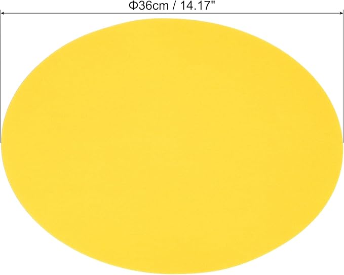 PATIKIL 14.2-inch Round Cardboard Paper, 20 Pcs 200GSM Blank Disc Circles Slices Cutouts Paper for Party Decorations DIY Craft Arts Drawing Painting Writing, Yellow
