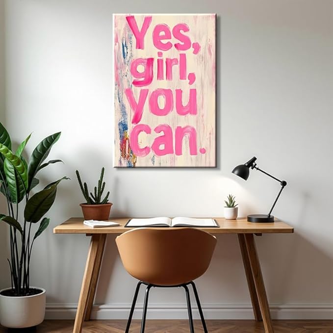 Office Wall Decor Motivational Framed Canvas Wall Art Inspirational Prints for Home Bedroom Living Room Gym Dorm Classroom Made in USA
