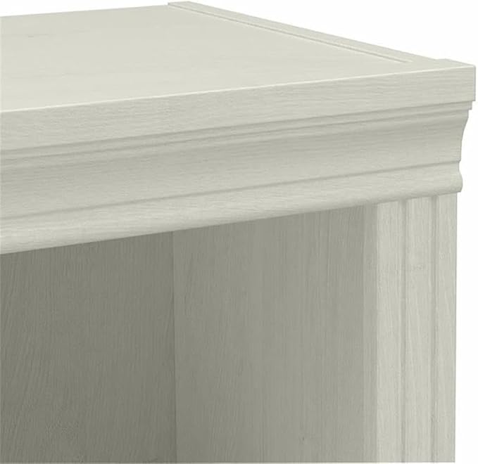 Bush Home Saratoga Tall 5 Shelf Bookcase in Linen White Oak, Home Office Organizer, Vertical Storage Solution for Books and Office Supplies, Tall Bookshelf
