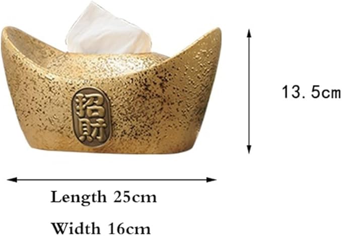 Tissue Cover Chinese Tissue Box Fortune Tissue Box Coffee Table Decoration Ceramic Desktop Tissue Box for Bathroom Countertop Night Stands Office Tissue Storage Organise(Silver) (Silver)