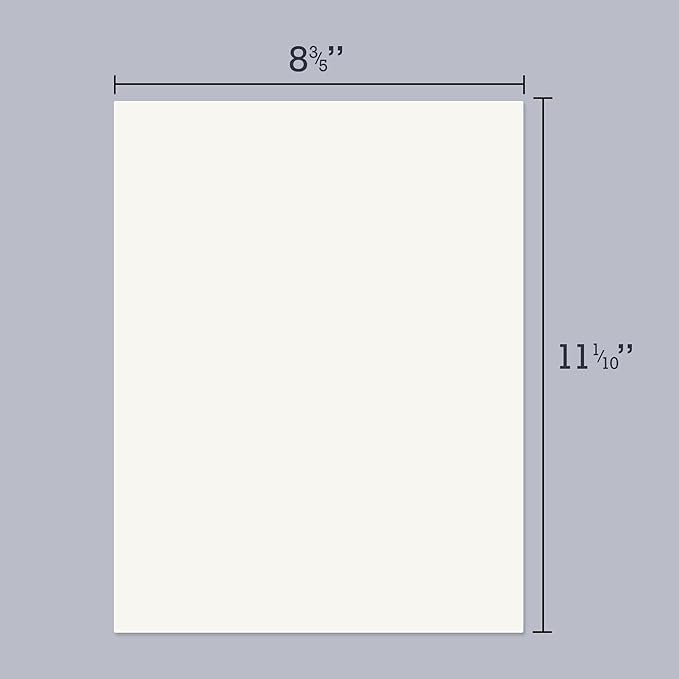 Samsill 25 Pack Matte White Sticker Paper 8.5x11 inch Inkjet Laser Printable Vinyl Full Size Sticker Paper, Adhesive Label Sheets, Bulk Sticker Paper