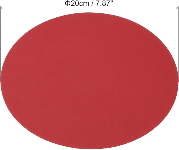 PATIKIL 7.9-inch Round Cardboard Paper, 20 Pcs 200GSM Blank Disc Circles Slices Cutouts Paper for Party Decorations DIY Craft Arts Drawing Painting Writing, Red