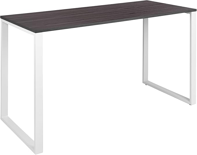 Flash Furniture Kimberly Modern Commercial Grade Desk Industrial Style Computer Desk Sturdy Home Office Desk - 55" Length (Rustic Gray)