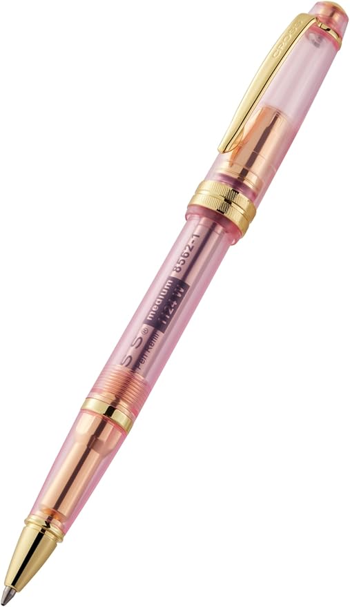 Cross Bailey Light Translucent Pink Sapphire Resin Ballpoint Pen - Professional Pen for Effortless Writing - Journaling, Note-Taking & More - Black Ink - Easy Handling - Includes Gift Box