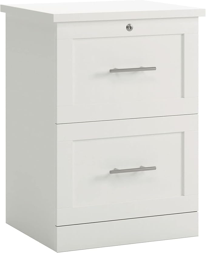 Realspace 17"D Vertical 2-Drawer File Cabinet, White