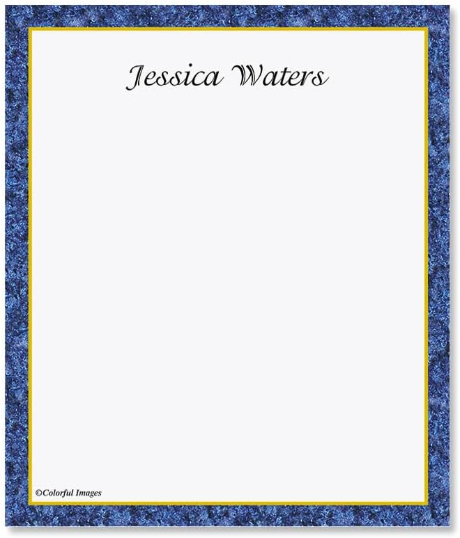 Current Granite & Gold Personalized Notepad Sets - Set of 4, 100-sheet Pads, Add Your Name, Largest pad 4-1/4" x 6-3/4", Personalized Stationery, Graduation Gift