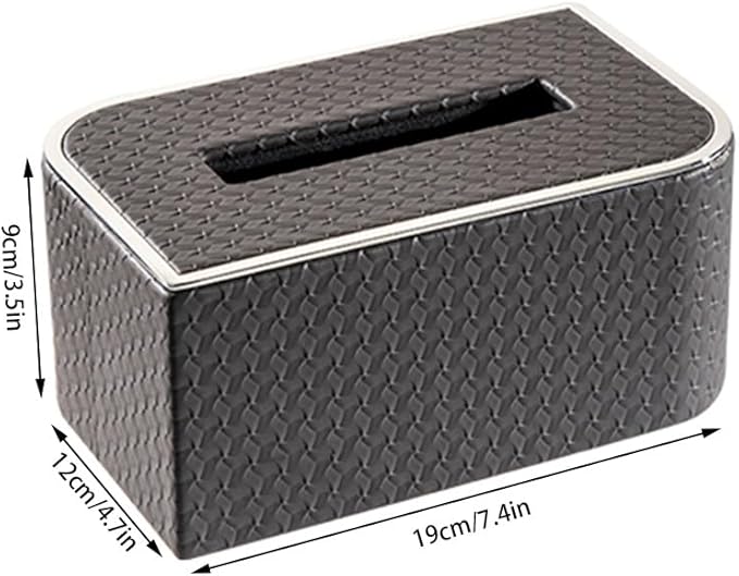 Stylish Tissue Box High-Grade Tissue Box Creativity Tissue Box and Bathroom Facial Napkin Box for Bedroom Vanity Offices Home Gift Decor Modern Tissue Box (Color : White, Size : Small) (Gray Small)