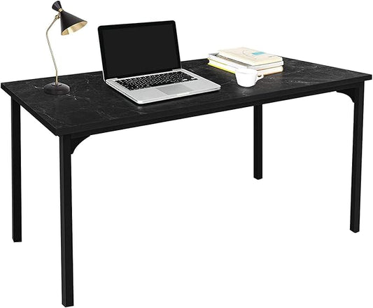 HealSmart Home Office Computer Desk Ideal for Work, Study, Writing, or Gaming 47 Inch Size, Black