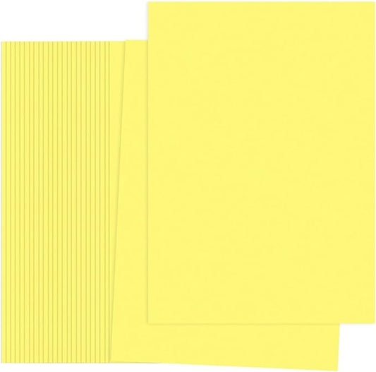 PATIKIL Bright Yellow Colored Copy Paper, 50 Sheets 11.7x8.3 A4 19lb/70gsm Double Sided Colorful Print Paper Bulk Sheet DIY Craft Art Projects Supplies for Printer Origami