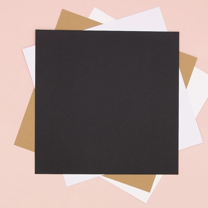Craftelier - Cardstock Set | Pack of 24 Double-sided Cardstock for Cardmaking, Scrapbooking and Craft Projects | Different Sizes, Colours and Textures (Essentials, 12" x 12")